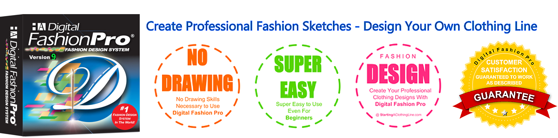 Digital Fashion Pro clothing design program - how to design your own clothing line