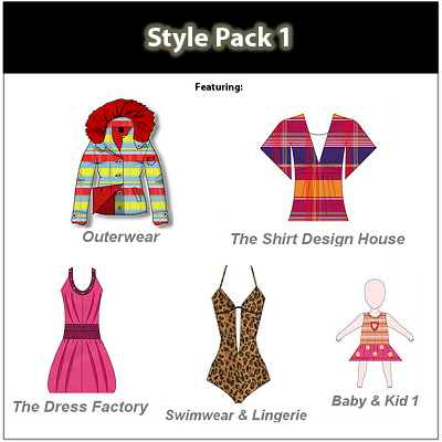 Digital Fashion Pro Style Pack for fashion illustrating