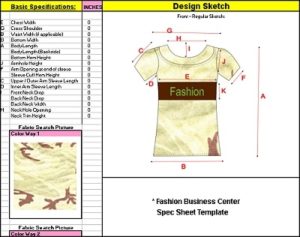 The Fashion Business Center for helping people start a clothing line, clothing line business plan, garment spec sheets