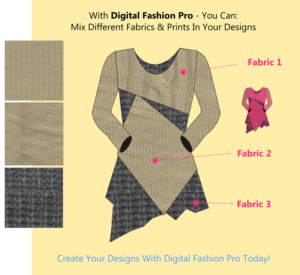 mix and match digital fabrics with - fashion design software - by digital fashion pro
